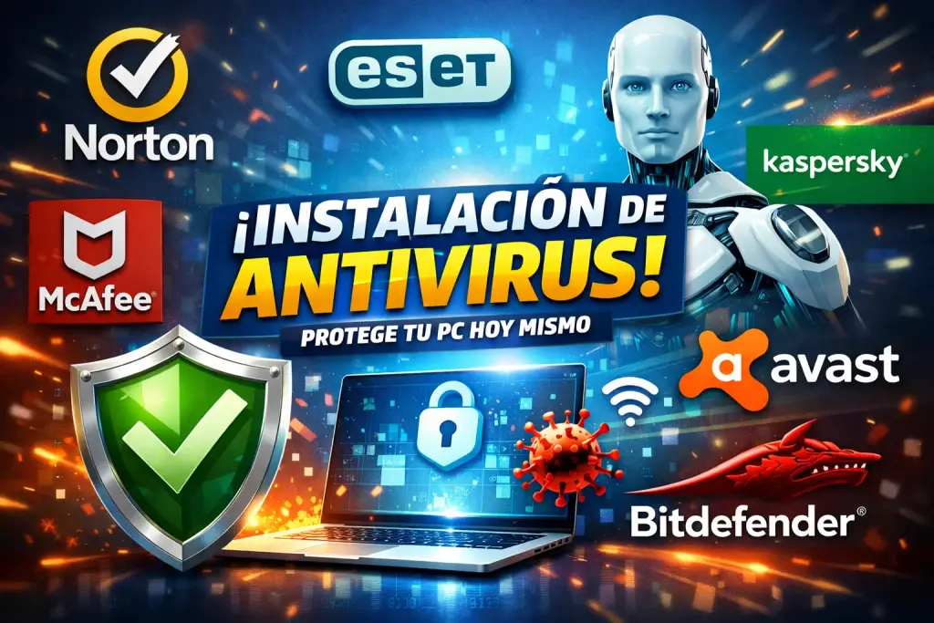 Servicio de limpieza y protección antivirus para computadora